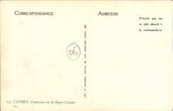 VINTAGE POSTCARD Cannes Panorama Seen of Super Cannes