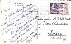 VINTAGE POSTCARD Cannes Seen Of Suquet Boat