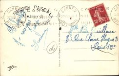 CPA Cannes Les Grands Hotels Bateau