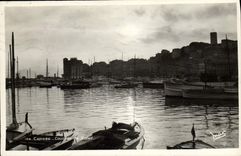 VINTAGE POSTCARD Cannes Sunset