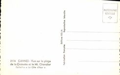 VINTAGE POSTCARD Cannes Seen On the Beach