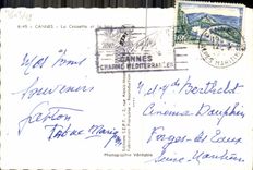 VINTAGE POSTCARD Cannes the Small cross and the Bay