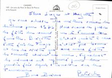 POSTAL Cannes de la VENDIMIA una esquina del puerto los barcos del St Pedro E tle Suquet de Quay