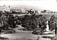 CPA Cannes Cote D'Azur Les jardins et les grands hotels