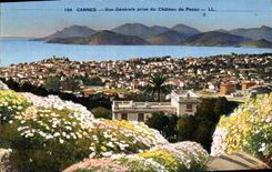 VINTAGE POSTCARD Cannes View Taken of the Castle De Pezou