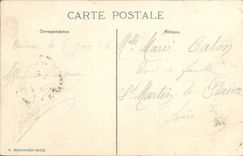 CPA Cannes Vue Sur la Jetee et l'Ile Marguerite par mauvais temps 