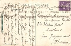 VINTAGE POSTCARD Cannes the place of the casino and the statue of Edouard VII