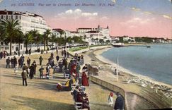 CPA Cannes Vue Sur Croisette Les Mouettes