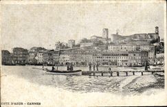 VINTAGE POSTCARD Cannes Dimensions Azure