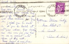 VINTAGE POSTCARD Cannes Suquet Seen of the Small cross