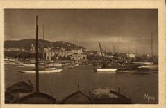 CPA Cannes Le Port et le Casino Bateaux