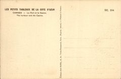 CPA Cannes Le Port et le Casino Bateaux