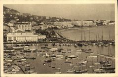 CPA Cannes Vue generale sur le Port le Casino et les Hotels 