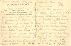 CPA Cannes Vue generale sur le Port le Casino et les Hotels 