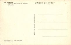 VINTAGE POSTCARD Cannes the Quay of the Yachts and the Mount Knight Boats