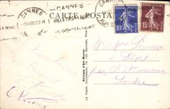 CPA Cannes Le Port et le Mont Chevalier 