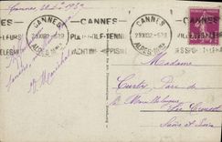 VINTAGE POSTCARD Cannes Walk of the Small cross Carlton Hotel