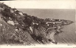 VINTAGE POSTCARD Cape d' Ail seen on the Flowered Cape