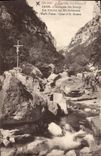 VINTAGE POSTCARD Falls of the Wolf the Cross of St Arnoux
