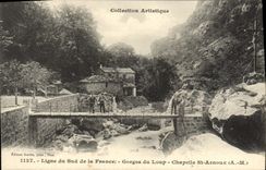 Línea de la POSTAL de la VENDIMIA del sur de la catarata de Francia del St Arnoux de la cámara acorazada del lobo