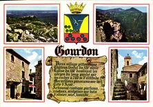 POSTAL MODERNA excursión de Gourdon de las gargantas del lobo
