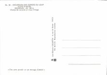 POSTAL MODERNA campo de Gourdon de la lavanda y de la aldea vieja