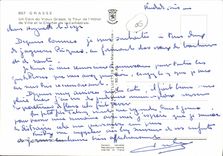 POSTAL MODERNA graso una esquina del viejo hombre graso la torre del ayuntamiento y la campana-torre de la catedral