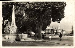 POSTAL ISCED graso de la VENDIMIA de las flores la fuente y el curso