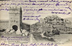 Alrededores de la POSTAL de la VENDIMIA Niza de ruinas de Chateauneuf