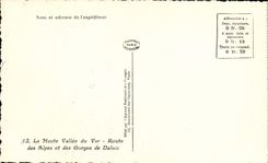 CPA La Haute Vallee du Var Route des Alpes et des gorges de Daluis