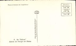 POSTAL Sphynx de la VENDIMIA entrado de la catarata de Daluis