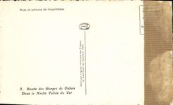 Camino de la POSTAL de la VENDIMIA de la catarata de Daluis en el alto valle del VAr