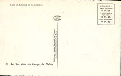 POSTAL de la VENDIMIA el VAr en la catarata de Daluis