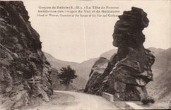 CPA Gorges de Daluis La Tete de Femme gardienne des Gorges du Var et de Guillaume