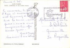 POSTAL MODERNA Esterel rojo y sus rocas