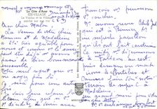 POSTAL MODERNA Eze el viaducto y el poste de la aldea en su roca