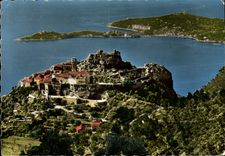 CPM Eze Village Vue generale Au fond le Cap Ferrat 
