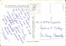 POSTAL MODERNA aldea de Eze vista en Eze en el mar y el cabo Ferrat tomado del jardín exótico