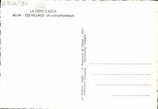 POSTAL MODERNA aldea de Eze una esquina pintoresca