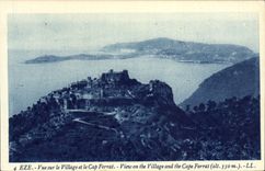 CPA Eze Vue sur le Village et le Cap Ferrat 