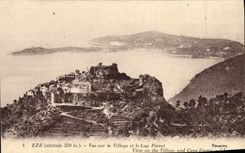 CPA Eze Vue sur le Village et le Cap Ferrat