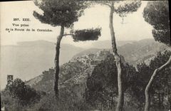 POSTAL Eze de la VENDIMIA vista de la rueda de la cornisa