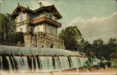 POSTAL de la VENDIMIA Niza la cascada de Gairant