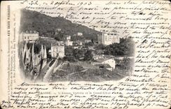 POSTAL de la VENDIMIA grasa la avenida de Victoria y el hotel grande