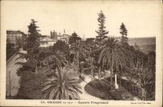 Jardín público graso de Fragonard de la POSTAL de la VENDIMIA
