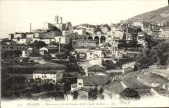 CPA Grasse Panorama pris du Viaduc de la Ligne du Sud 
