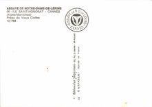 MODERN CARD Island Saint Honorat Cannes Courtyard of Old Cloister