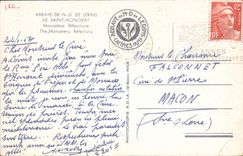 CPA Ile St Honorat Monastere Refectoire 