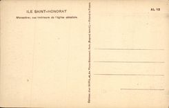 CPA lle Saint Honorat Monastere Vue interieure de l'eglise abbatiale