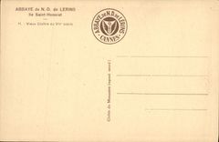 VINTAGE POSTCARD Abbey of NR D of Lerins the Honorat Saint Old Cloister of Vll E century